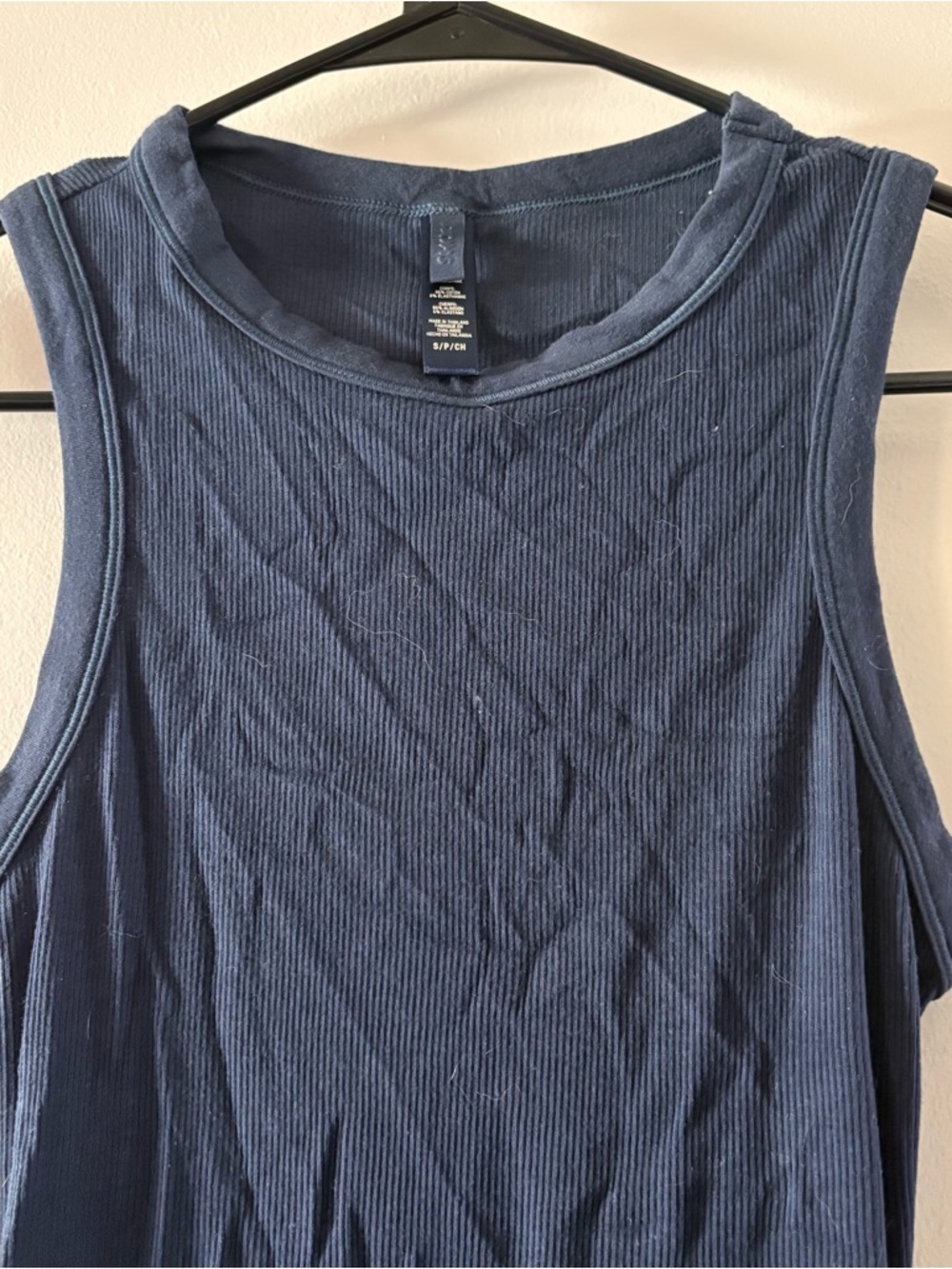 SKIMS Navy Sleeveless Ribbed Dress - Picture 4 of 6